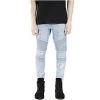 Hi-Street Mens Ripped Rider Biker Jeans Motorcycle Slim Fit Washed Black Grey Blue Moto Denim Pants Joggers For Skinny Men AY724