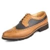 Men Oxfords Shoes Male Formal Dress Shoes Kaqi Black Leather Lacing Wedding Shoes