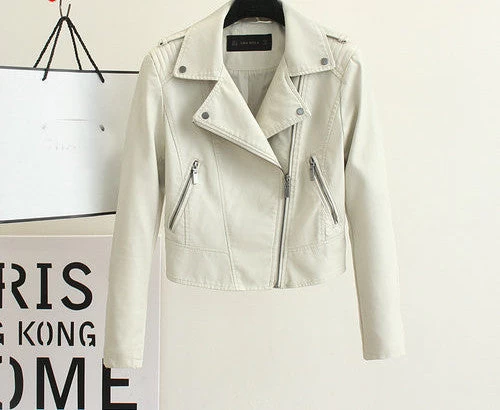 Fashion Women Motorcycle Faux Soft Leather Jackets Female Winter Autumn Brown Black Coat Outwear - Image 5