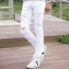 Sell White Ripped Jeans Men With Holes Super Skinny Famous Designer Slim Fit Destroyed Torn Jean Pants For Male AY991