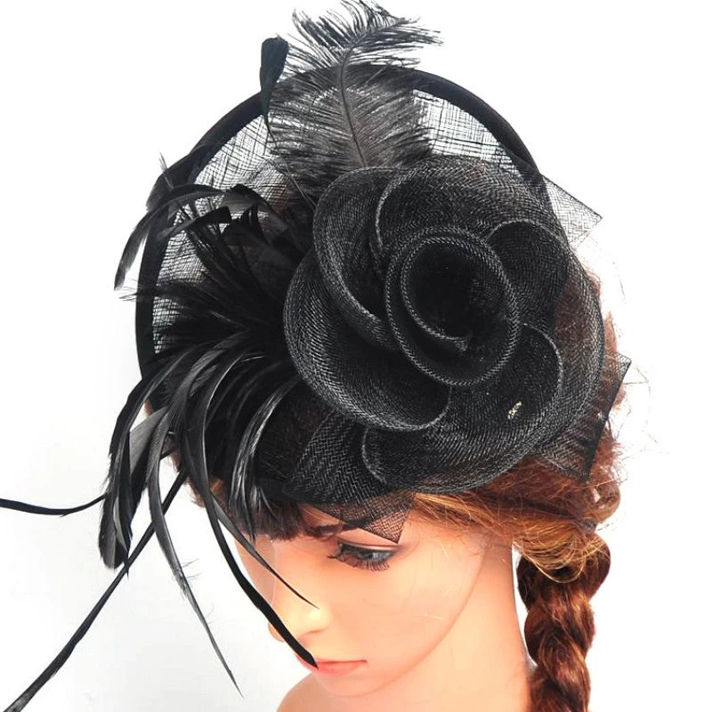 Women's Pretty Fascinator Hat Headbands Cocktail Wedding Church Headpiece - Image 2