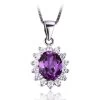 Princess Diana William Middleton's 3.2ct Created Alexandrite Sapphire Pendant 925 Sterling Silver Without A Chain