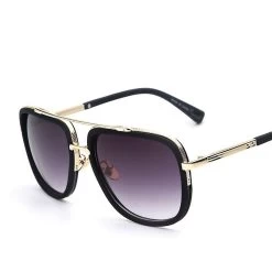 Fashion Sunglasses Men Designer Gold Frame Sunglasses Men Square Shaped Retro Male Women Eyewear