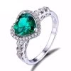 3ct Russian Nano Emerald Ring Fashion Women Romance Design Lover's Gift Genuine 925 Solid Sterling Silver Jewelry