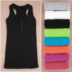 1Pc Ladies Multicolor Long Sleeveless Bodycon Temperament Cotton Long T-shirt Tank Top Women Vest Tops Regatas Feminino