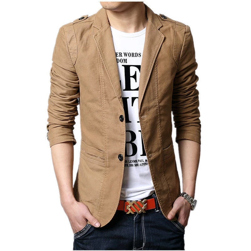 Autumn Men Blazer Fashion Slim Casual Blazer For Men Mens Suit Designer Jacket Outerwear Men 3 Colors M~XXXXXL