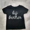 Big Brother Letter Print Kids T Shirt Boy Girl Shirt Casual For Children Toddler Funny Hipster Top Tees Black Gray Gift BZ203-11