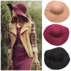 Vintage Women's Lady Snapback Cap Wide Brim Wool Felt Bowler Hat Sun Bowknot Black/Wine Red/Coffee/Light Camel Casquette Gorras