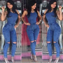 Arrival Women Jumpsuits Jeans European Style Playsuit Women Jumpsuit Denim Overalls Sexy Rompers Girls Jeans S-L Bodysuit