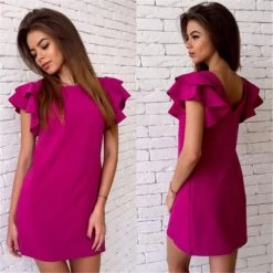 Women Summer Dress Casual Butterfly Sleeve Sexy Backless Dress Vestidos