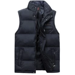 Men's Sleeveless Vest Homme Winter Casual Coats Male Cotton-Padded Men's Warm Vest Photographer Men Waistcoat Plus Size 4XL