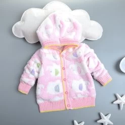 1 -3T Toddler Clothes Casual Warm Baby Cardigan For Boy Girl Autumn Winter Hooded Jacket Kids Outerwear Coat Children Clothing
