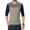 Spring Fashion O-Neck Slim Fit Long Sleeve T Shirt Men Trend Casual Men T-Shirt Korean T Shirts 4XL 5XL