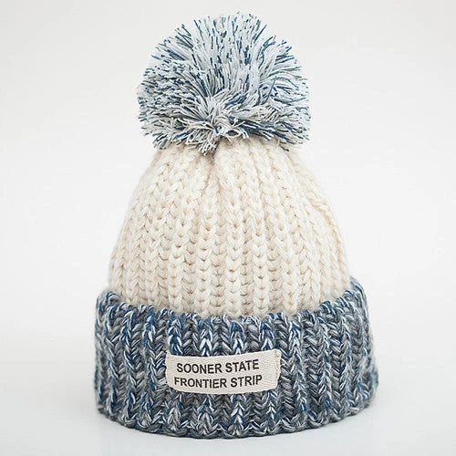 Fashion Woman's Warm Woolen Winter Hats Knitted Fur Cap For Woman Sooner State Letter Skullies & Beanies 6 Color Gorros - Image 3