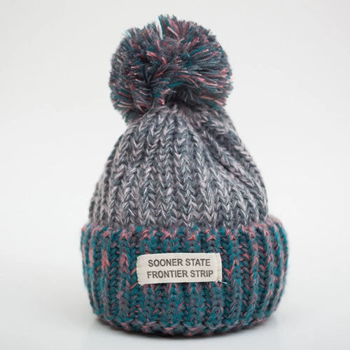 Fashion Woman's Warm Woolen Winter Hats Knitted Fur Cap For Woman Sooner State Letter Skullies & Beanies 6 Color Gorros - Image 6