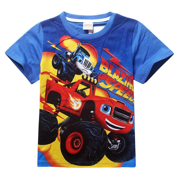 Blaze Monster Machines Summer Children Baby Kids Boys Girls T Shirt Cotton Short Sleeve T Shirts Children Kids Boys T Shirts - Image 6
