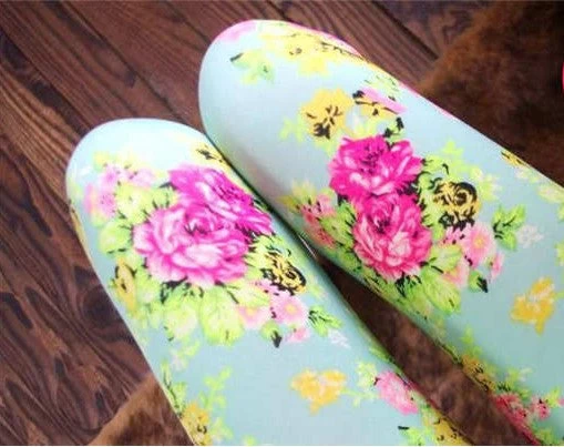 Girl Pants Printing Flower Girls Leggings Toddler Classic Leggings 2-14Ybaby Girls Leggings Kids Leggings - Image 3