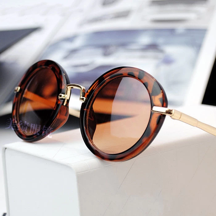 Boys&girls Fashion Kids Metal Leg Round Sunglasses UV400 Children Designer Child Glasses Oculos De Sol Infantil N542