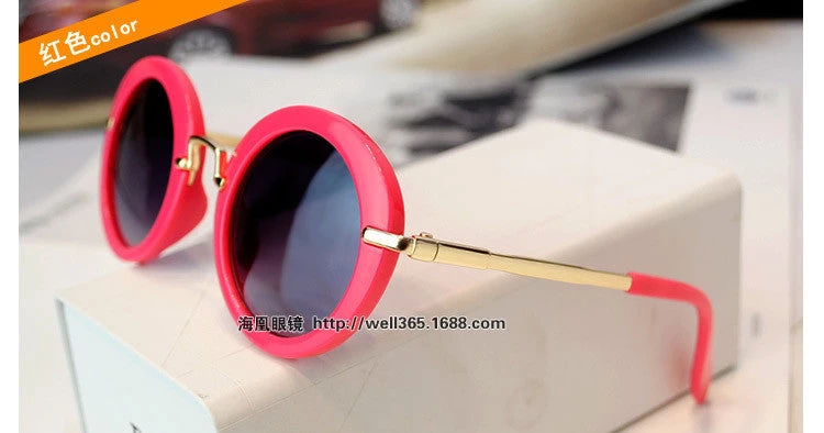 Boys&girls Fashion Kids Metal Leg Round Sunglasses UV400 Children Designer Child Glasses Oculos De Sol Infantil N542 - Image 4