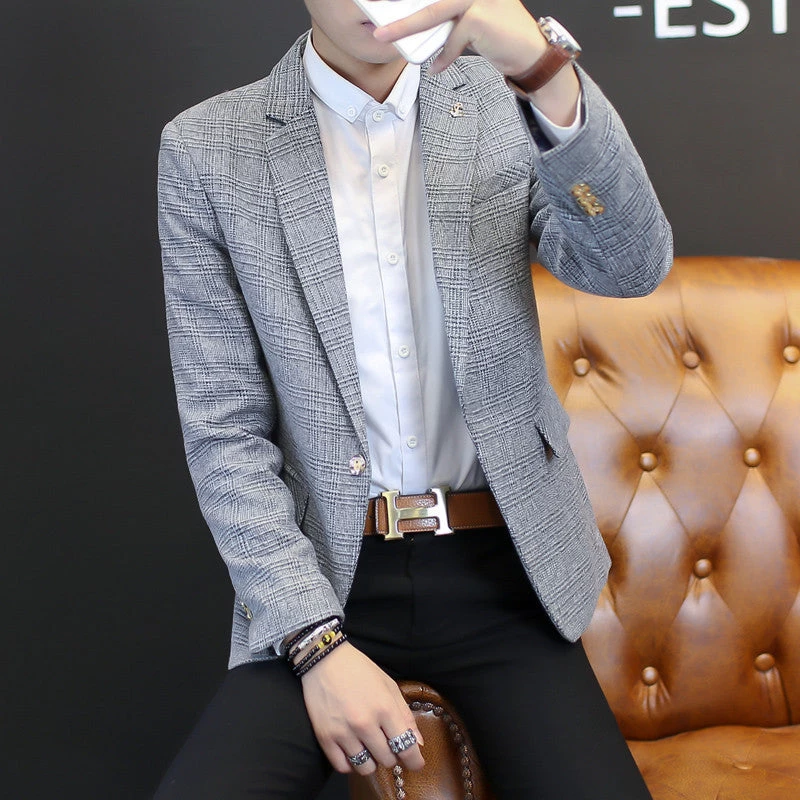 Autumn Men Blazer Fashion Slim Casual Blazer For Men Mens Suit Designer Jacket Outerwear Men 3 Colors M~XXXXXL - Image 4