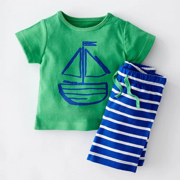 Boys Clothing Set Children Sport Suits Children's Clothing Sets For Kids Cotton Clothes Set Boy T-Shirt+ Short Pant CF101 - Image 3