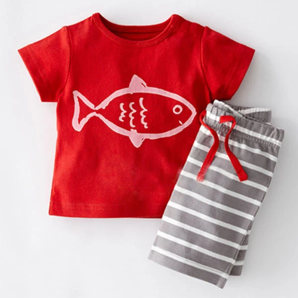 Boys Clothing Set Children Sport Suits Children's Clothing Sets For Kids Cotton Clothes Set Boy T-Shirt+ Short Pant CF101 - Image 2