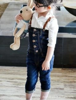 Children Wear Baby Clothes Children Overalls Pants Popular Girls Jeans Pants Kids Trousers