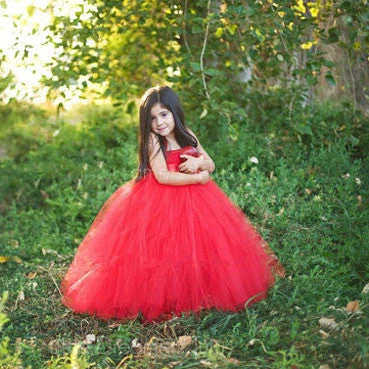 Tutu Tulle Gray Baby Bridesmaid Flower Girl Wedding Dress Fluffy Ball Gown USA Birthday Evening Prom Cloth Party Dress - Image 2