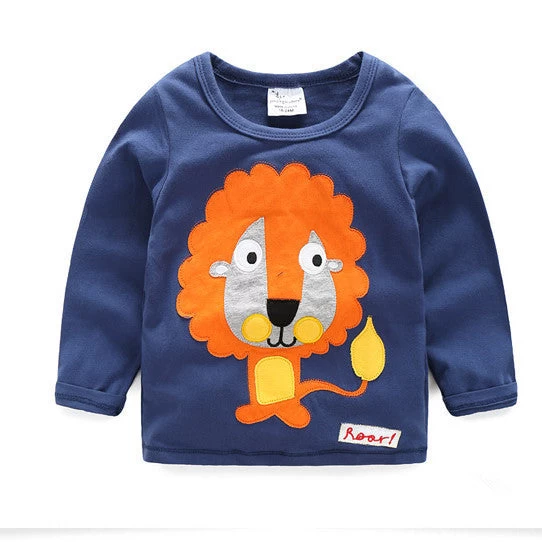 VIDMID 1-6Y Boys T-shirt Kids Tees Baby Boy Shirts Cardigan Blouse Jacket Children Sweater Long Sleeve 100% Cotton Lion Cars - Image 16
