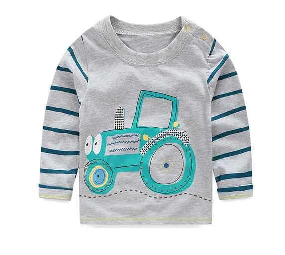 VIDMID 1-6Y Boys T-shirt Kids Tees Baby Boy Shirts Cardigan Blouse Jacket Children Sweater Long Sleeve 100% Cotton Lion Cars - Image 11