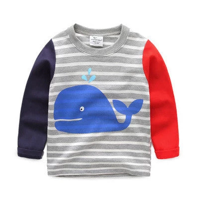 VIDMID 1-6Y Boys T-shirt Kids Tees Baby Boy Shirts Cardigan Blouse Jacket Children Sweater Long Sleeve 100% Cotton Lion Cars - Image 18