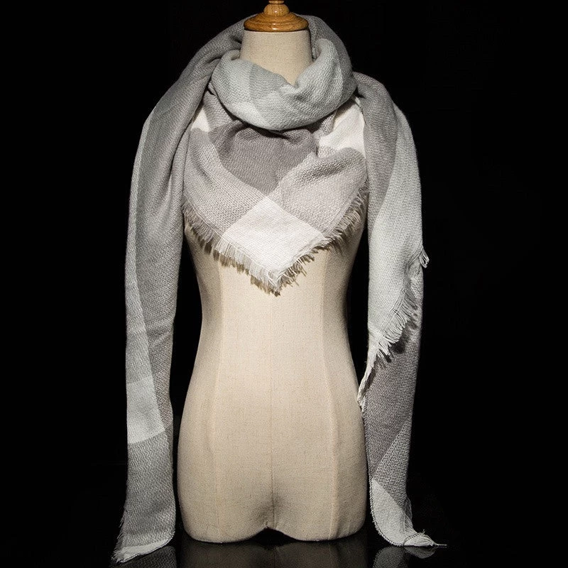 Winter Cashmere Scarf Women Blanket Scarf Plaid Wraps Long Scarf Women Pashmina Cashmere Shawls And Scarves Tassel - Image 19