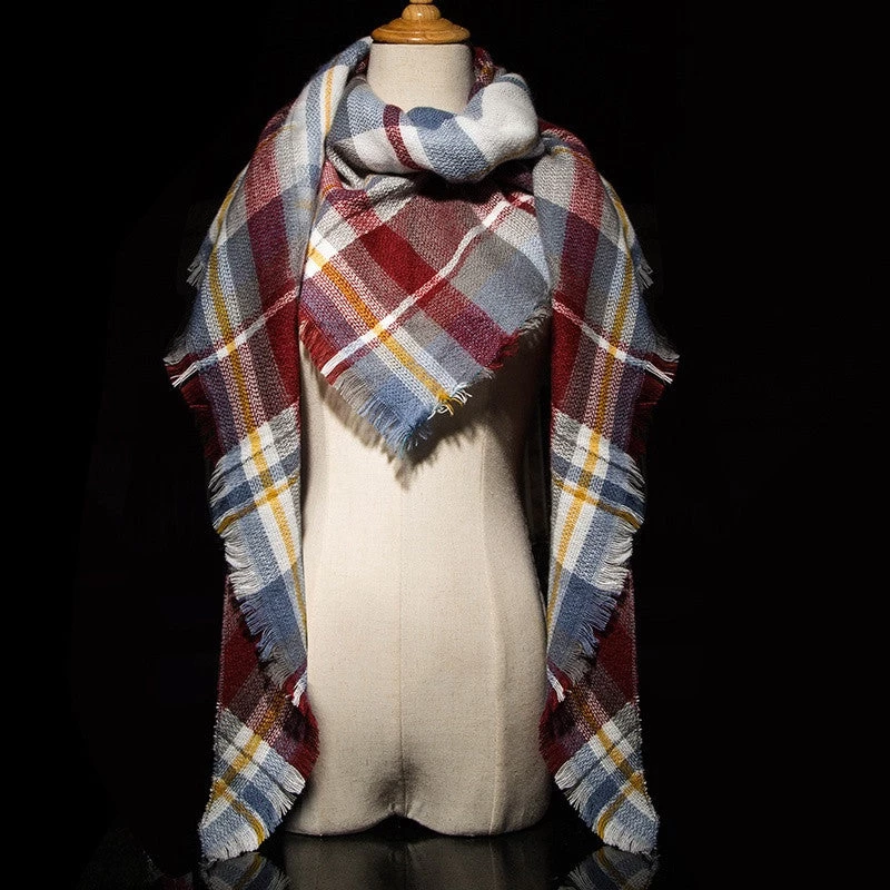 Winter Cashmere Scarf Women Blanket Scarf Plaid Wraps Long Scarf Women Pashmina Cashmere Shawls And Scarves Tassel - Image 9