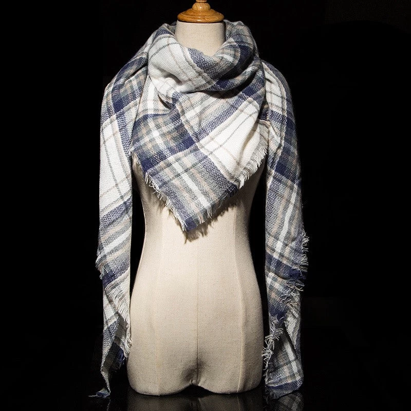 Winter Cashmere Scarf Women Blanket Scarf Plaid Wraps Long Scarf Women Pashmina Cashmere Shawls And Scarves Tassel - Image 11
