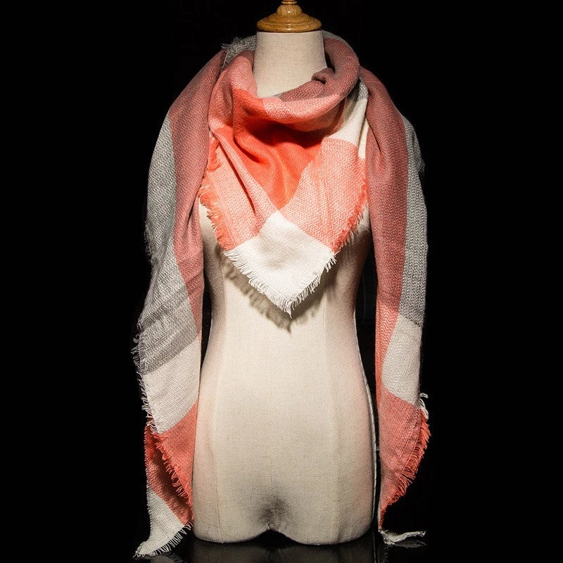 Winter Cashmere Scarf Women Blanket Scarf Plaid Wraps Long Scarf Women Pashmina Cashmere Shawls And Scarves Tassel - Image 14