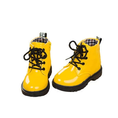 Children Martin Boots Girls Boys Winter Shoes Kids Rain Boots PU Leather Kids Sneakers - Image 2