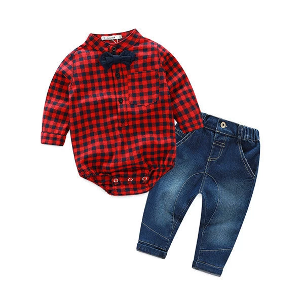 Baby Boy Clothing Set Born Infant Clothing 2pcs Short Sleeve T-shirt + Suspender Gentleman Suit - Image 7