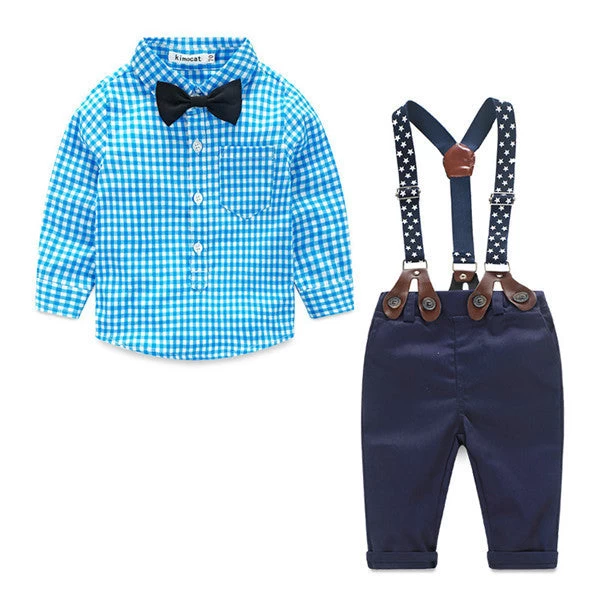 Baby Boy Clothing Set Born Infant Clothing 2pcs Short Sleeve T-shirt + Suspender Gentleman Suit - Image 5