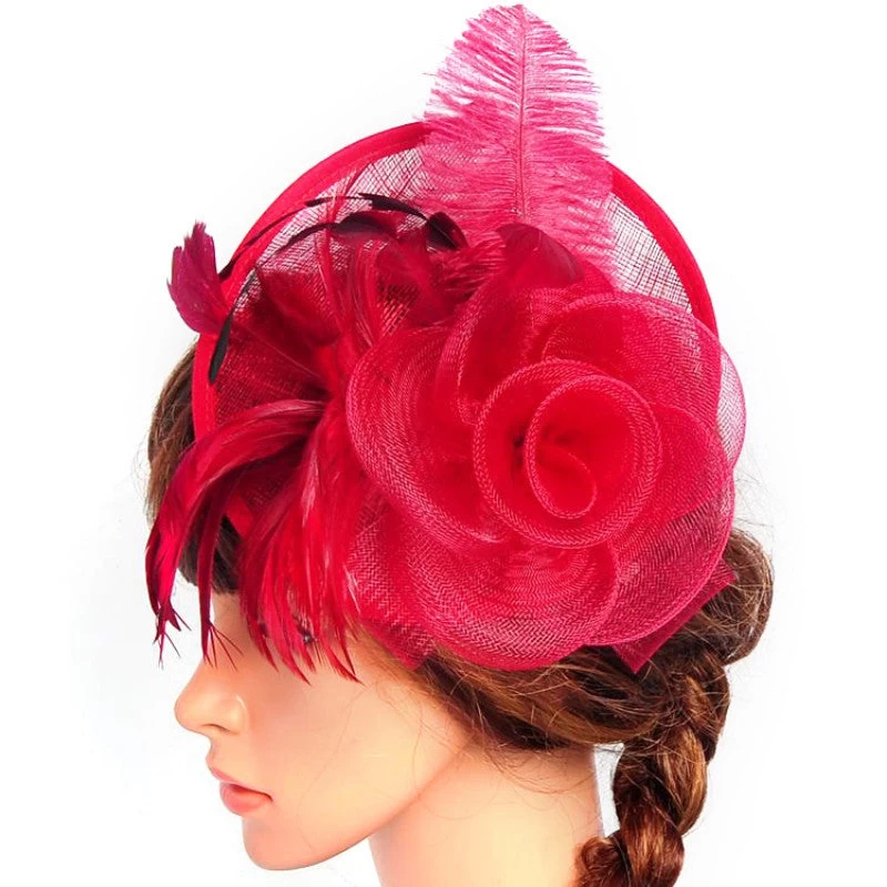 Women's Pretty Fascinator Hat Headbands Cocktail Wedding Church Headpiece - Image 7