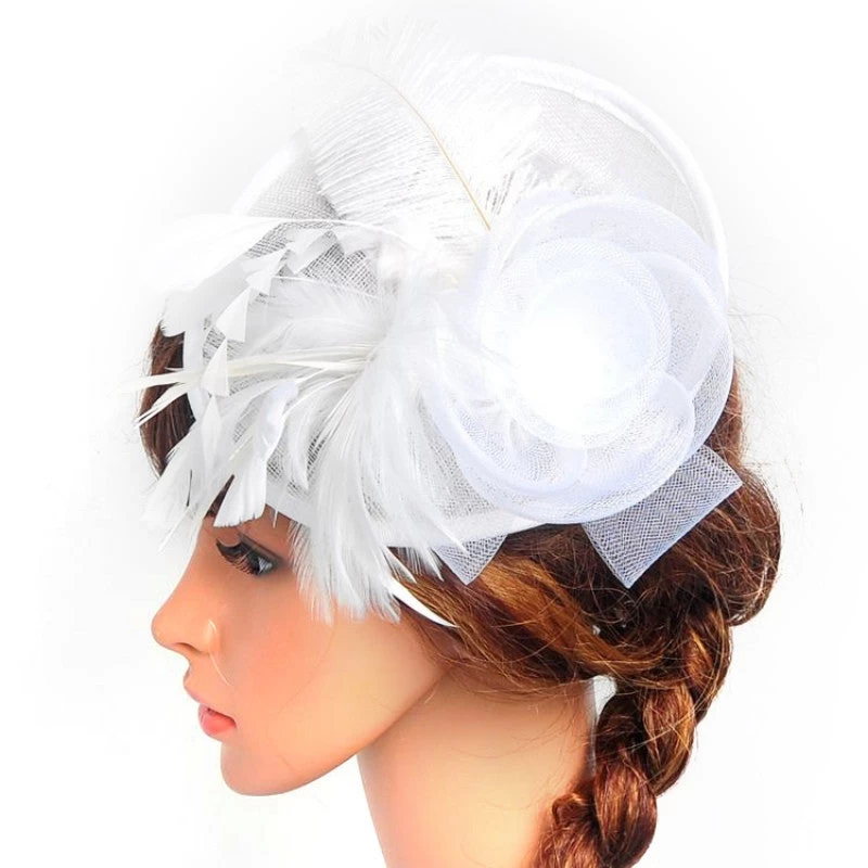 Women's Pretty Fascinator Hat Headbands Cocktail Wedding Church Headpiece - Image 3