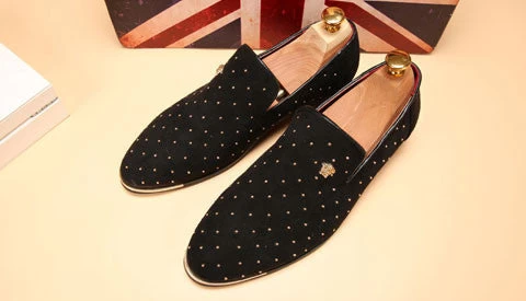 Silver Gold Spike Men Loafers Shoes Luxury Brand Trendy Flat Footwear Studded Male Patent Leather Oxford Shoes For Men - Image 3