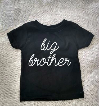Big Brother Letter Print Kids T Shirt Boy Girl Shirt Casual For Children Toddler Funny Hipster Top Tees Black Gray Gift BZ203-11 - Image 2