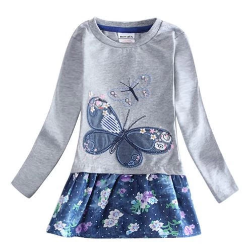 Dresses For Kids Girls Party Princess Dress Toddler Girl Clothes Butterfly Dress For Girls Long Sleeve Dress H5460 - Image 2