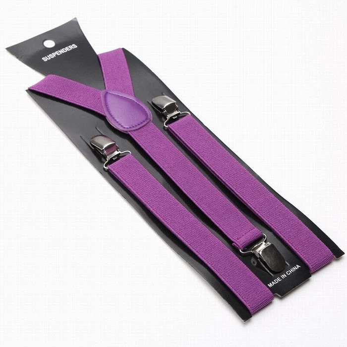 Fashion Women Men's Unisex Clip-on Braces Elastic Slim Suspender 1Inch Wide 36 Colors Y-Back Suspenders Male Pants Jeans Braces - Image 8