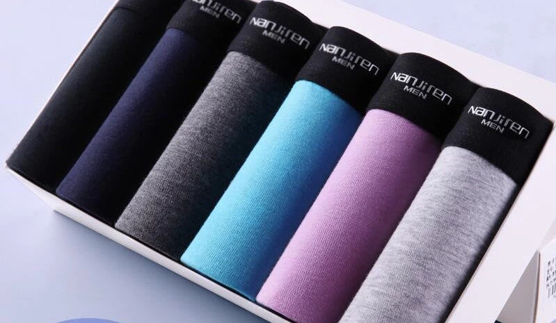 7Pcs/lot Sexy Super Large Size Mens Underwear U Convex Boxer Short Luxury Breathable Belt Shorts L~3XL Gift Box - Image 5