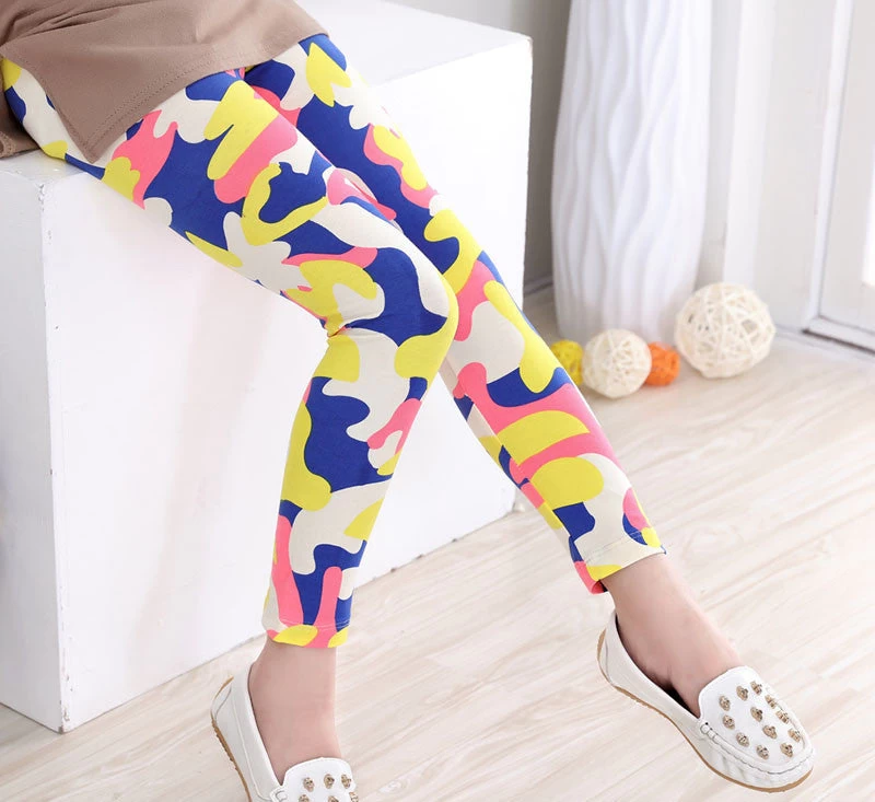 Baby Kids Childrens Printing Flower Toddler Classic Leggings Girls Pants Girls Legging 2-14Ybaby Girl Leggings - Image 8