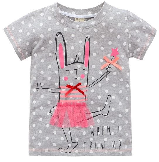 Baby Girl T-shirt Big Girls Tees Shirts Children Blouse 100% Cotton Kids Summer Clothes - Image 12