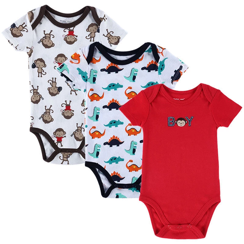 3 PCS/LOT Baby Boy Clothes Born Baby Romper Set Short Sleeved Cotton Baby Romper Toddler Underwear Infant Clothing - Image 13
