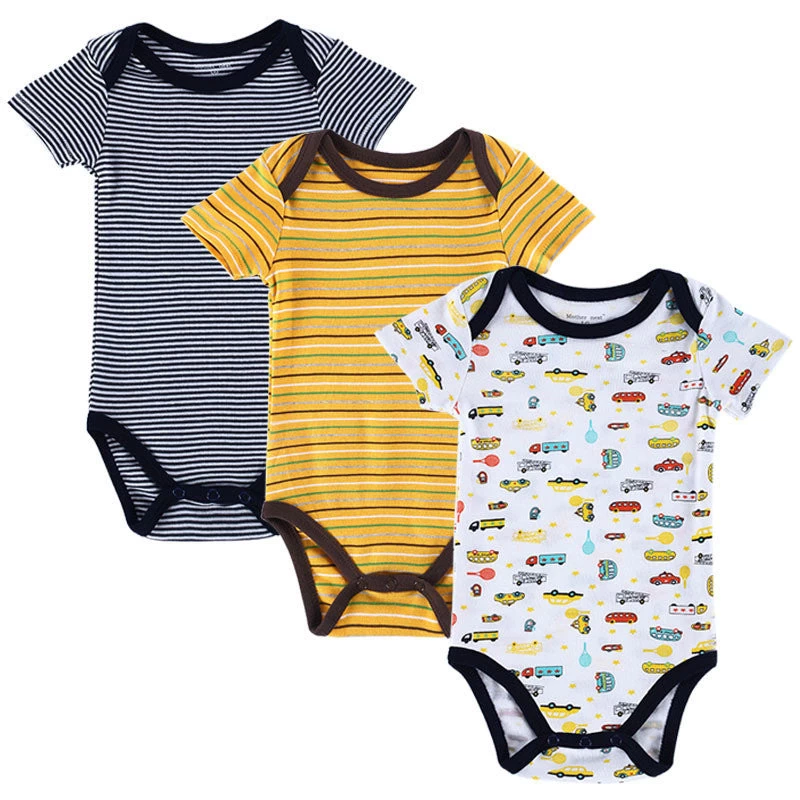 3 PCS/LOT Baby Boy Clothes Born Baby Romper Set Short Sleeved Cotton Baby Romper Toddler Underwear Infant Clothing - Image 11
