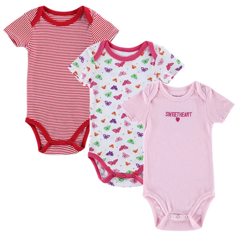 3 PCS/LOT Baby Boy Clothes Born Baby Romper Set Short Sleeved Cotton Baby Romper Toddler Underwear Infant Clothing - Image 14